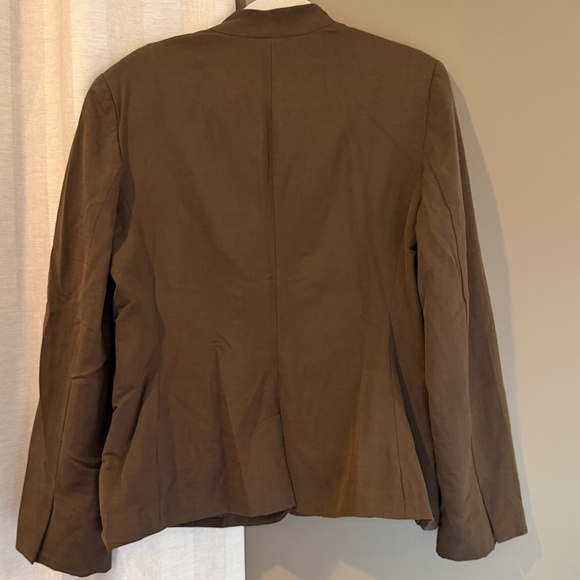 Talbots Chocolate Wool Blend Lined Blazer, Size 16 - Picture 2 of 14
